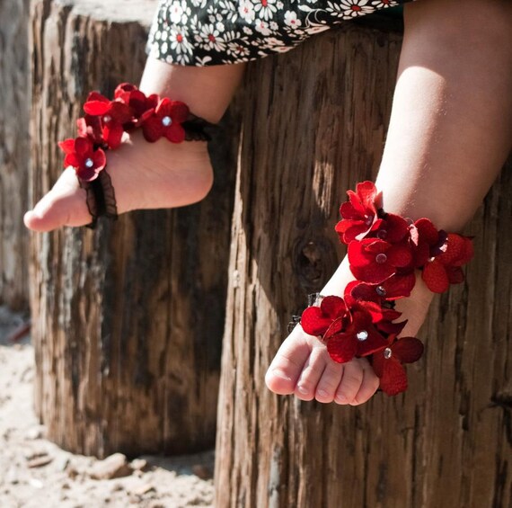 Items similar to Hydrangea Baby Footsies Newborn Footies on Etsy