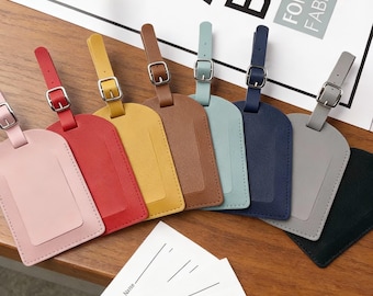 Luggage Tags for Suitcases & Travel Bags, Minimal Modern Travel Accessories
