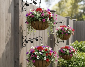 Decorative Metal Plant Hanger Bracket, Bird Garden Wall Hook for Hanging Planters, Lanterns, Feeders