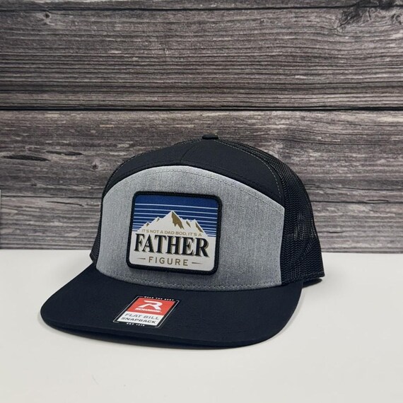 Father Figure Snapback Hat - Leather Patch, Breathable Mesh