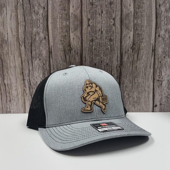 Bigfoot Beer Hat - Leather Patch Snapback with Breathable Mesh