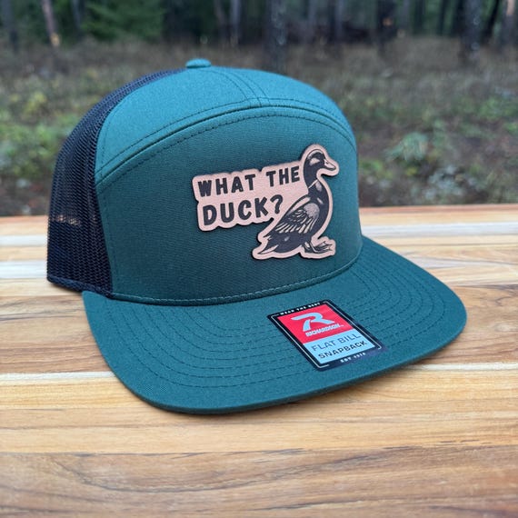 What the Duck? Leather Patch Hat (Adjustable Fit)