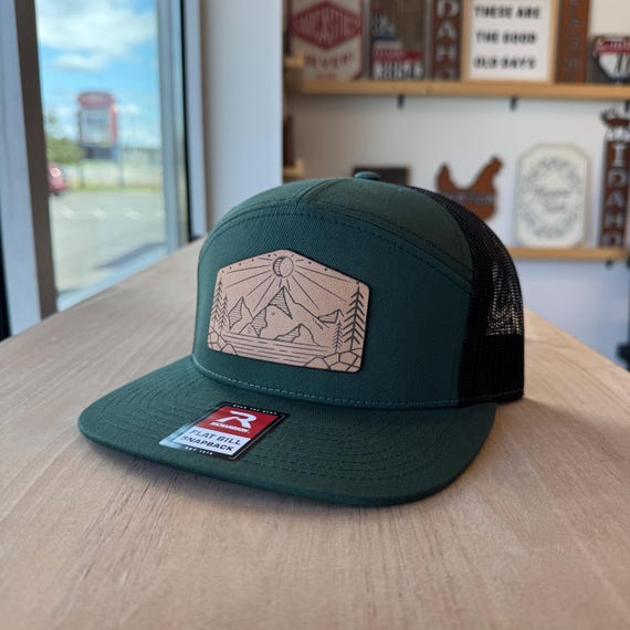 Trucker Hat: Adjustable Snapback, Leather Patch - Lightweight Mesh