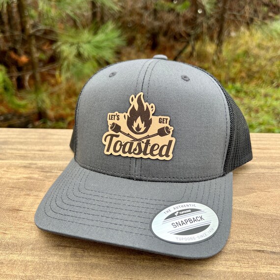 Let’s Get Toasted Leather Patch Hat  - Breathable Mesh, Adjustable Fit