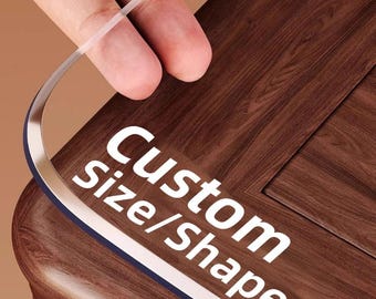 Aangepast formaat tafelhoes doorzichtige beschermer, op maat gemaakte waterdichte pvc-bureaumat, topper voor eettafel, antikras plastic tafelkleed, afgeschuinde rand,