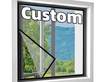 Custom Window Screens, Tailored Mosquito Net, Made to Measure Fly Screen, Bespoke Non-standard Size Fitted Self-Adhesive Door Magnetic Mesh