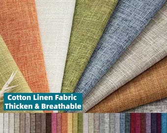 Quilting Fabric Cut by Yard for Crafted DIY Sewing Patchwork, Hand Hobby Cotton Linen Velvet Fabric, Waterproof Upholstery Cover, 30+ Colors