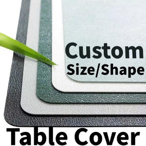 Custom Size Table Cover, Bespoke Cut to Shape Waterproof Desk Mat,Tailored Counter Topper Protector Cover,Anti-Scratch Oblong Oval Table Pad