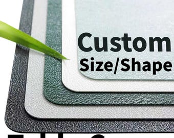 Custom Size Table Cover, Bespoke Cut to Shape Waterproof Desk Mat,Tailored Counter Topper Protector Cover,Anti-Scratch Oblong Oval Table Pad