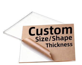 Custom Size Acrylic Sheets, High-Transparency Tailored Plexiglass Panel, Bespoke Crafted Shelves Crystal-Clear, Made to Order Plastic Sheet