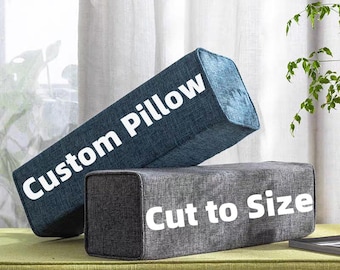 Custom Size Lumbar Pillow, Made to Order Armrest Bolster Pillow, Round Cylinder Sleep Spine Backrest Neck Support Sofa Cervical Roll Cushion