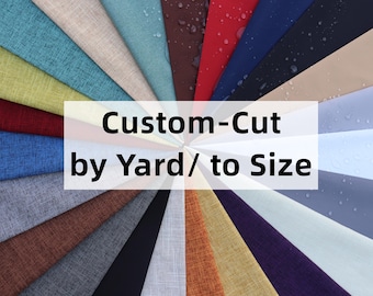 Custom Fabric for Crafted DIY Sewing Patchwork, Cut by Yard Hand Quilting Hobby Cotton Linen Fabric, Waterproof Upholstery Cover, 30+ Colors