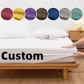Custom Size Fitted Sheet, Tailored Mattress Protector Cover, Non Standard Cut to Fit Shape Bench Seat Cushion Bed Cover, Bespoke Foam Case