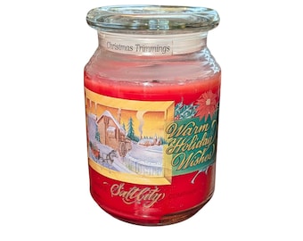 Warm Holiday Wishes Christmas Trimmings Highly Scented Jar Candle By Salt City