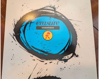Erasure "Sometimes" Maxi-Single em Vinil 1986 Preço Especial Capa Vibrante Clássico do Synthpop
