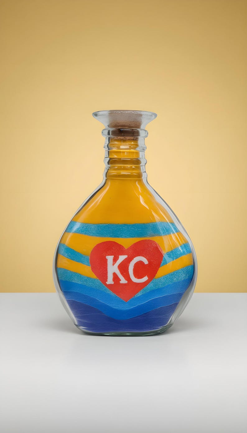 Kansas City Sand Art Bottle - Heart of Kansas City