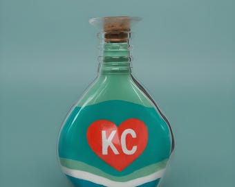 Kansas City Sand Art Flasche - Herz von KC