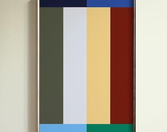 Vertikale Studie III — Abstrakte Architektonische Wandkunst, Modernes Color Block Poster