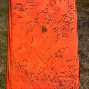 Charmander Pokemon Card Laser Engraved Binder