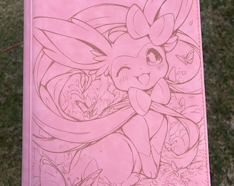 Sylveon Pokémon-map met lasergravure (op bestelling gemaakt)