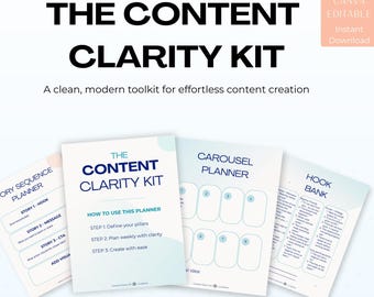 Content Clarity Kit • Canva Planner Template for Creators (Digital Download)