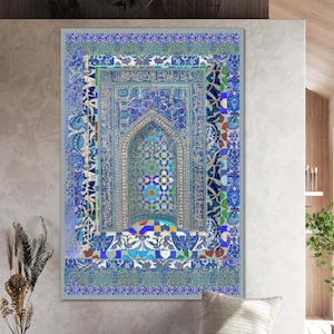 Persian Mihrab, Canvas Print, Prayer Niche, Art Print, Islamic Architectural, Wall Decals, Canvas Print, Home Gift, Middle Eastern