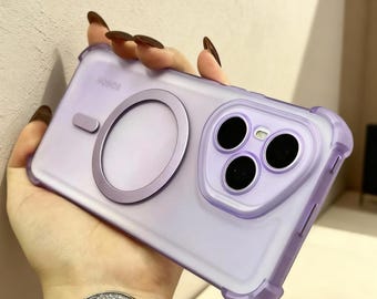 Funda magnética transparente para airbag Honor / Funda de carga inalámbrica a prueba de golpes