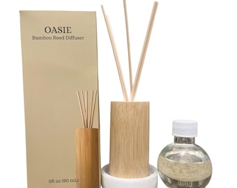 Handgemaakte bamboerietverspreider – zuivere geur – natuurlijke huisgeur – 90 ml