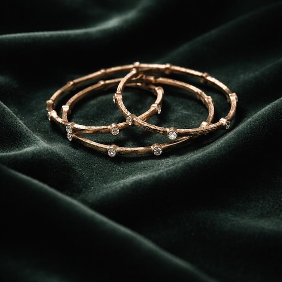 Stackable Copper Bangle Bracelets - image 1