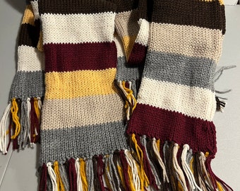Two Dr. (Tom Baker) Who style scarves