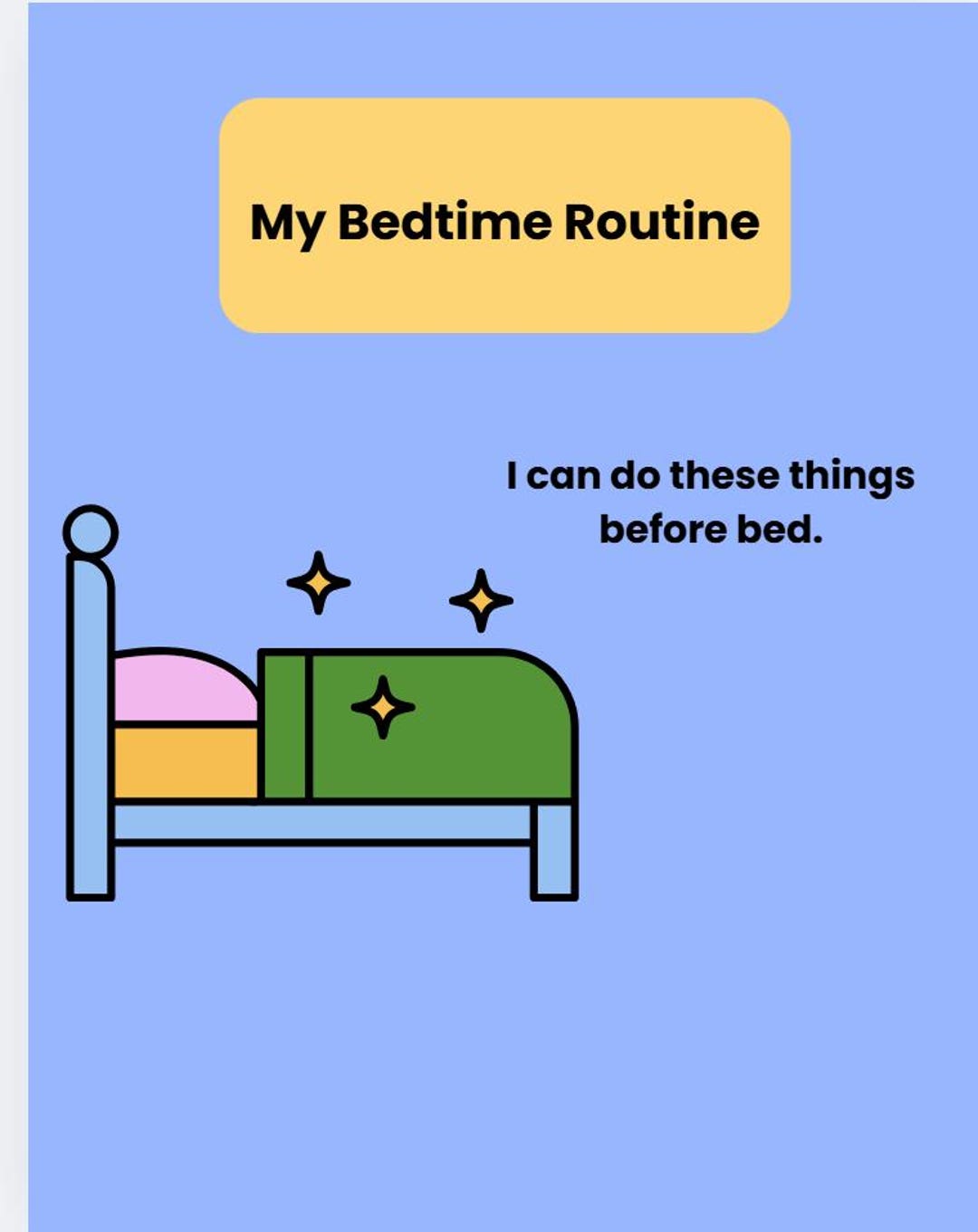 Bedtime Routine Template: Printable 10 Page PDF Digital Download - Etsy