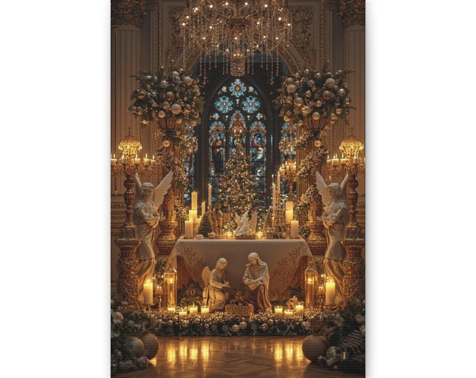 Nativity Scene Canvas | Christmas Religious Wall Art