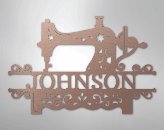 Sewing Monogram - Steel Sign