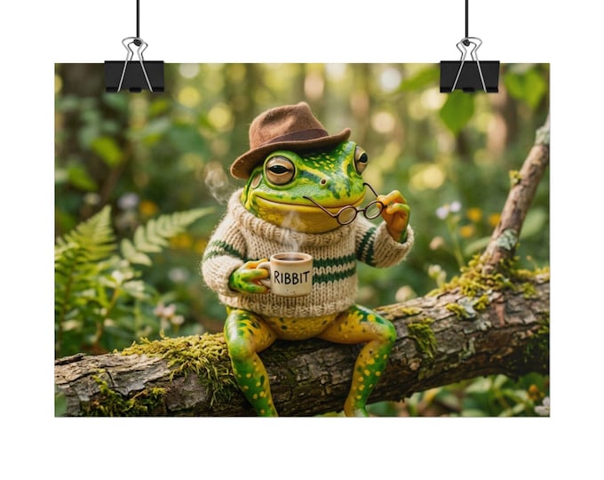 Adventure Frog in Hat Rolled Poster
