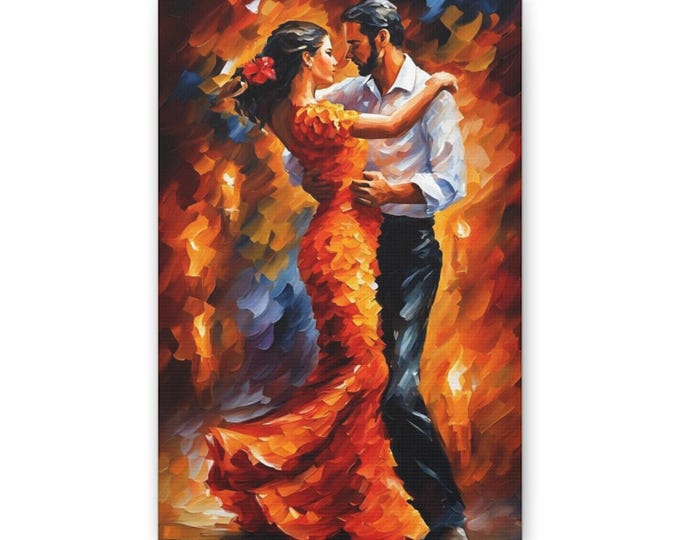 Flamenco Dancers Canvas | Romantic Dance Wall Art