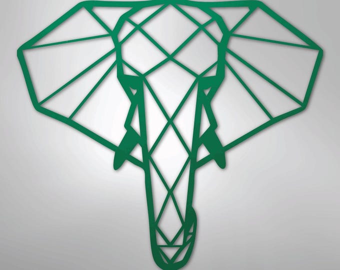 Geometric Elephant - Steel Sign