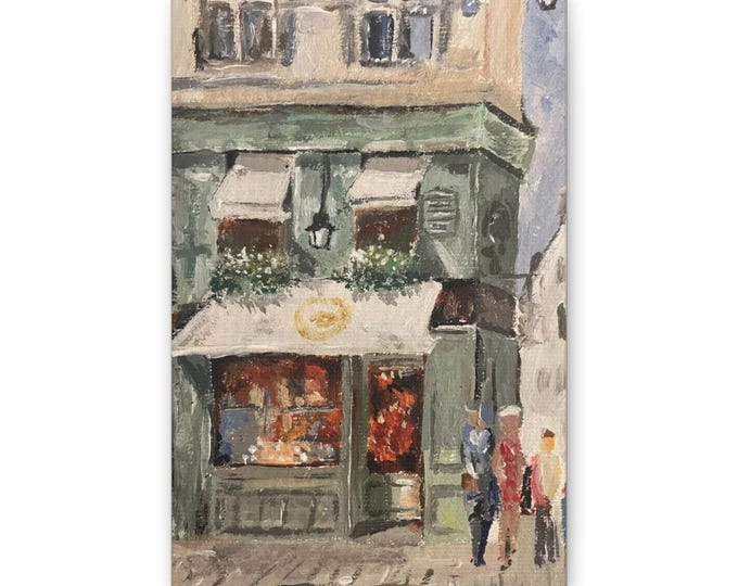 European Street Scene storefront painting Canvas