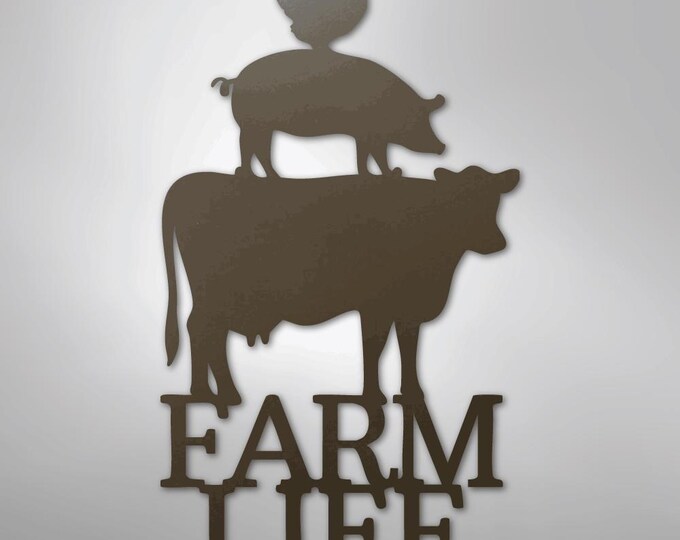 Farm Life Animals - Steel Sign