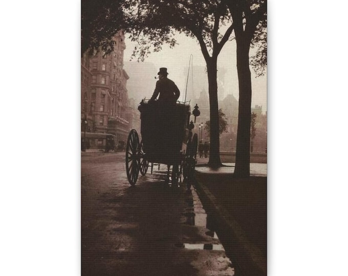Victorian Horse Carriage Canvas | Vintage City Street Wall Art