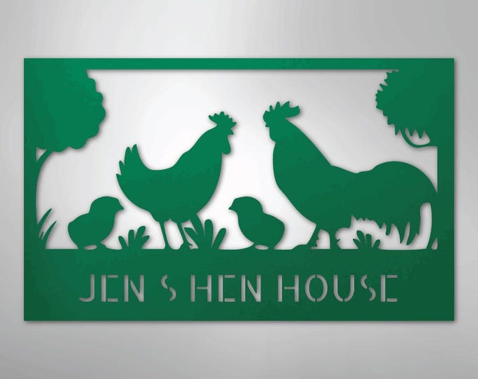 Hen House Monogram - Steel Sign