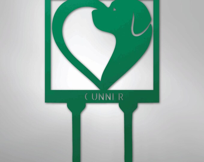 Dog Love Stake - Steel Sign