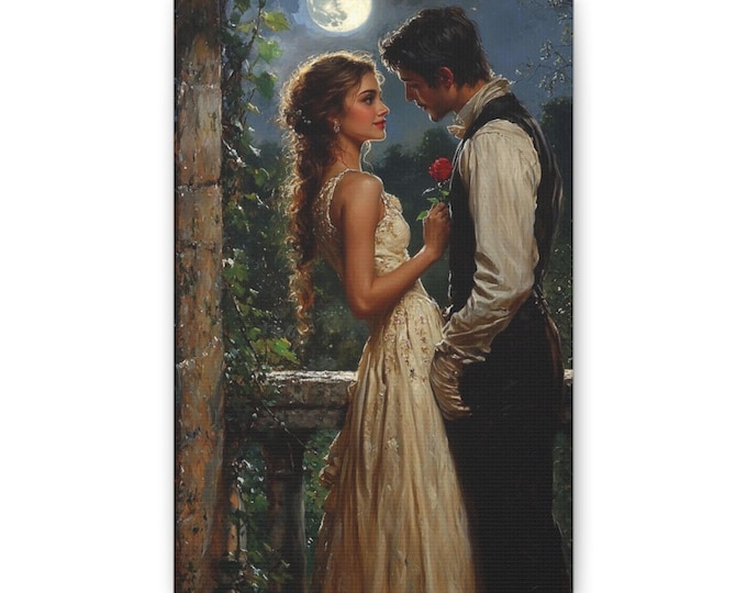 Romantic Moonlit Couple Canvas | Classic Canvas Wall Art