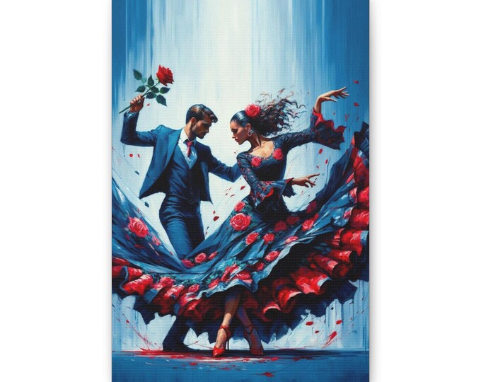 Flamenco Dancers Canvas | Romantic Dance Wall Art