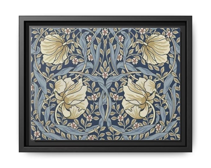 William Morris Poppy Floral Pattern Matte Canvas