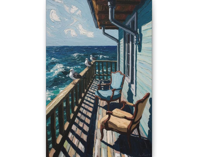 Seaside Porch Painting Canvas
