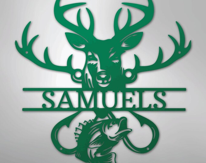 Outdoorsman Monogram - Steel Sign
