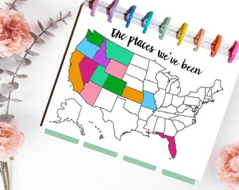 Places Ive Been Map Places Weve Been Map | Etsy Singapore