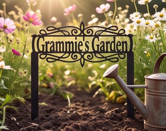 Custom Garden Sign, Garden Sign, mother’s day, metal yard art, garden art, personalized garden sign, garden stake, outdoor patio