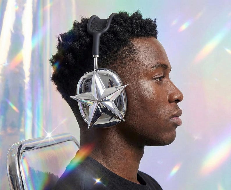 Star Airpods Maxケース - ヘッドホンカバー。ソフトシェル、クロームAirpod Maxカバー。2個セット - 耐久性に優れたデザイン 画像 4