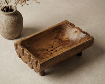Handmade Teak Soap Dish,Natural Wood Minimalist,Bar Soap Holder, Sponge Holder, Bathroom Accessories, Soap Tray, Kitchen Sink Tray,